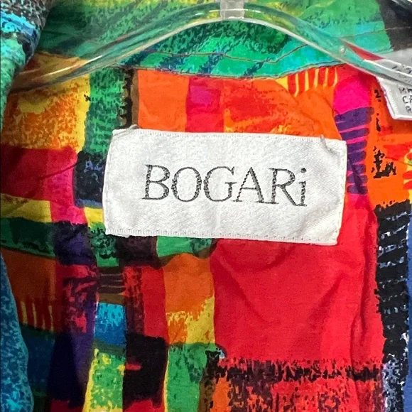 🌴vacation pick🌴Men's Silk Multicolor Patchwork Shirt - Picture 2 of 4